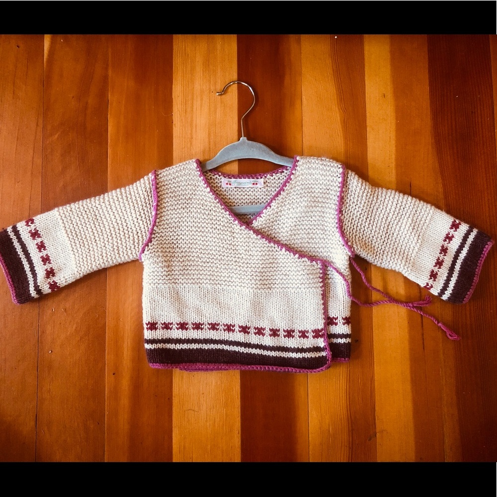 Super soft knit Bonpoint wrap sweater